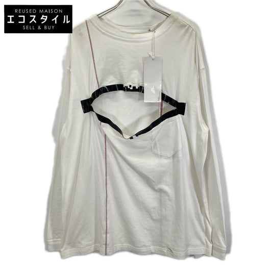 TAKAHIROMIYASHITA The SoloIst. タカヒロミヤシタ ザ ソロイスト. SC.0021SS21 ホワイト 長袖Tシャツ コットン oversized s/s noise tee トップス
