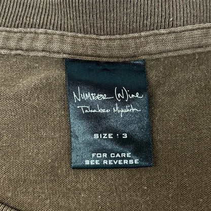 NUMBER (N)INE ナンバーナイン 本人期 ブラウン 半袖 ストーンズ ロングTシャツ トップス