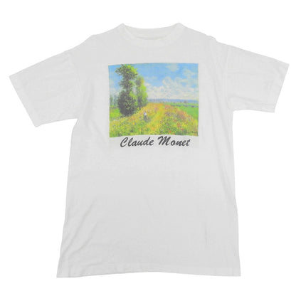 VINTAGE ヴィンテージ クロードモネ アートTシャツ トップス メンズ ホワイト 90S トップス