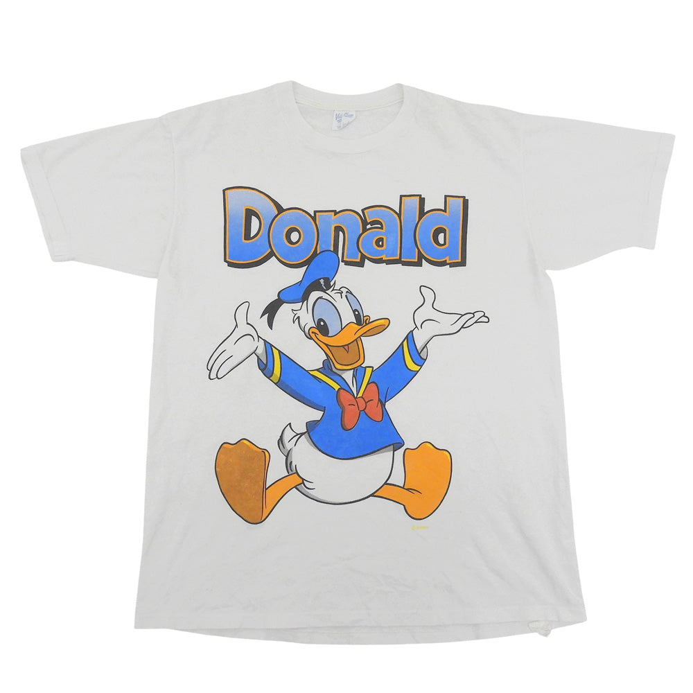 VINTAGE ヴィンテージ DONALD Disney Tシャツ トップス メンズ ホワイト L 90S トップス