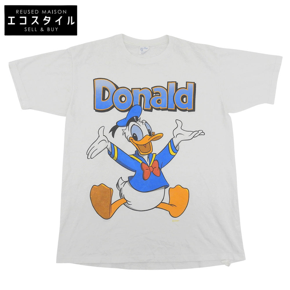 VINTAGE ヴィンテージ DONALD Disney Tシャツ トップス メンズ ホワイト L 90S トップス