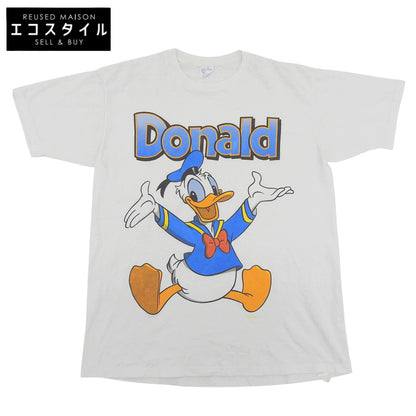 VINTAGE ヴィンテージ DONALD Disney Tシャツ トップス メンズ ホワイト L 90S トップス