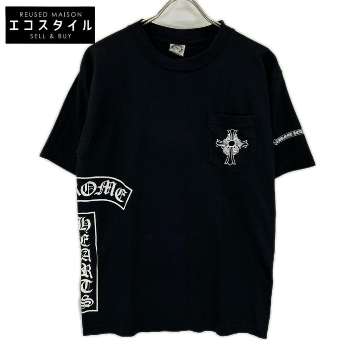 Chrome hearts クロムハーツ OLD クロムハーツ CHクロスTシャツ コットンブラック トップス