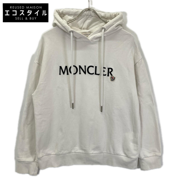 MONCLER モンクレール 22年コットン パーカー Mホワイト フロントロゴ トップス