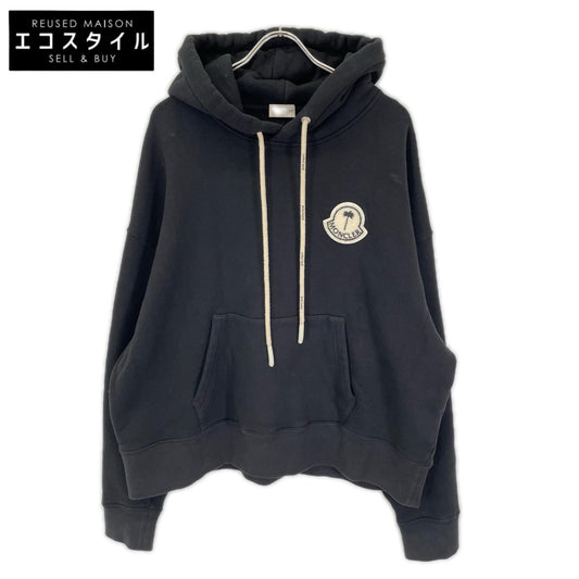 MONCLER モンクレール モンクレールジーニアスパームエンジェルス22年 コットン パーカー ブラックH209L8G00007 トップス