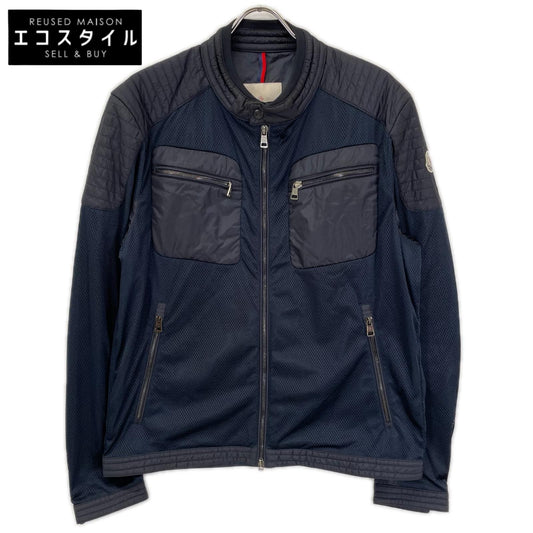 MONCLER モンクレール FABRICE ポリエステルジャケット ネイビー ライダース ジャケット