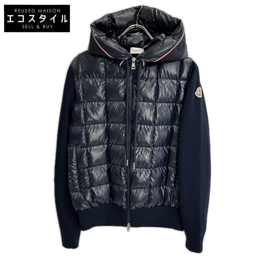 MONCLER モンクレール CARDIGAN TRICOT 22年ウール×ポリエステルダウンジャケットネイビー ジャケット