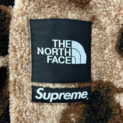 THE NORTH FACE ノースフェイス ×SUPREME Bleached Denim Print フリースジャケット Sブラック×ブラウンNA52100I ジャケット