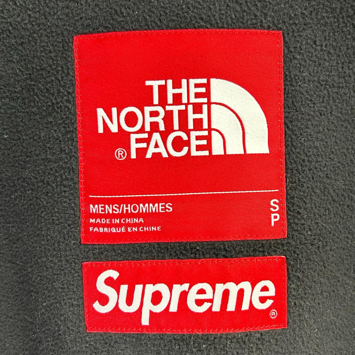THE NORTH FACE ノースフェイス ×SUPREME Bleached Denim Print フリースジャケット Sブラック×ブラウンNA52100I ジャケット