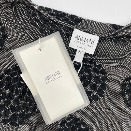 GIORGIOARMANI ジョルジオアルマーニ ブラック ウール シルク レーヨン 長袖トップス トップス