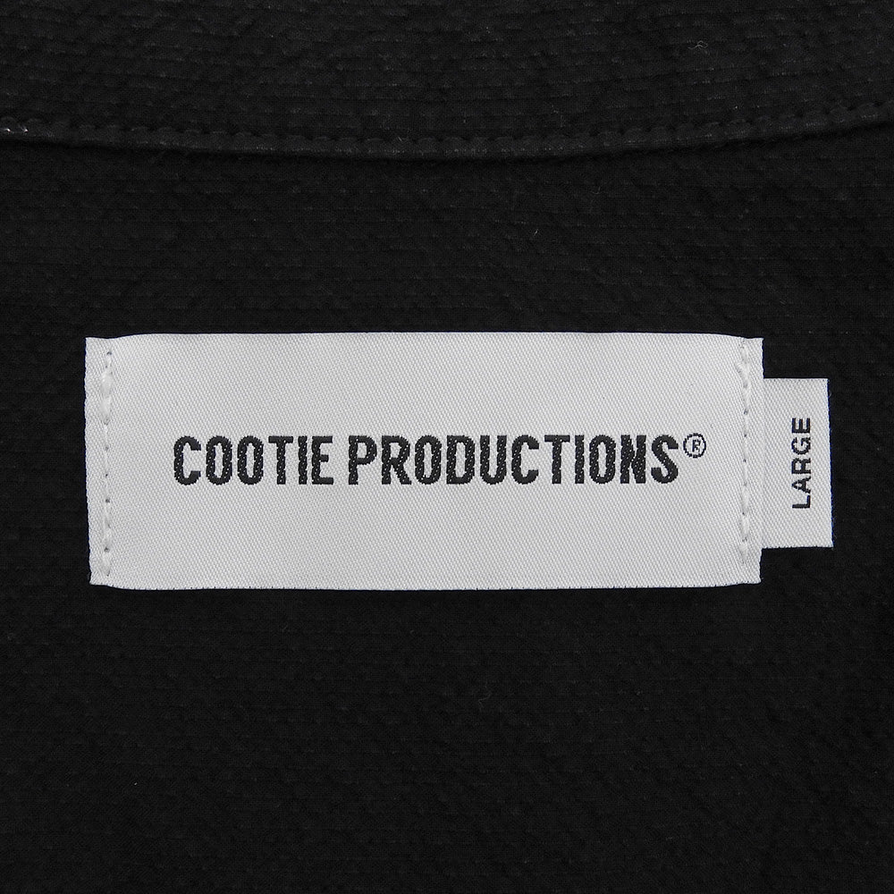 COOTIE クーティー シアサッカー 半袖 開襟シャツ トップス メンズ ブラック L トップス