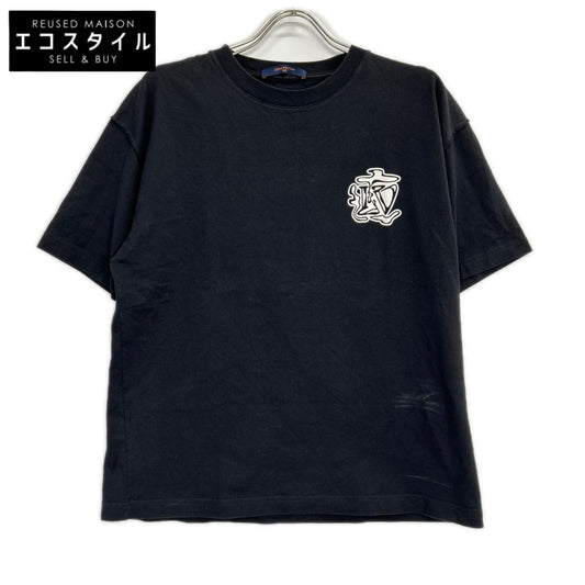 LOUIS VUITTON ルイヴィトン 19SSブラック LV スモークプリンテッドTシャツ トップス