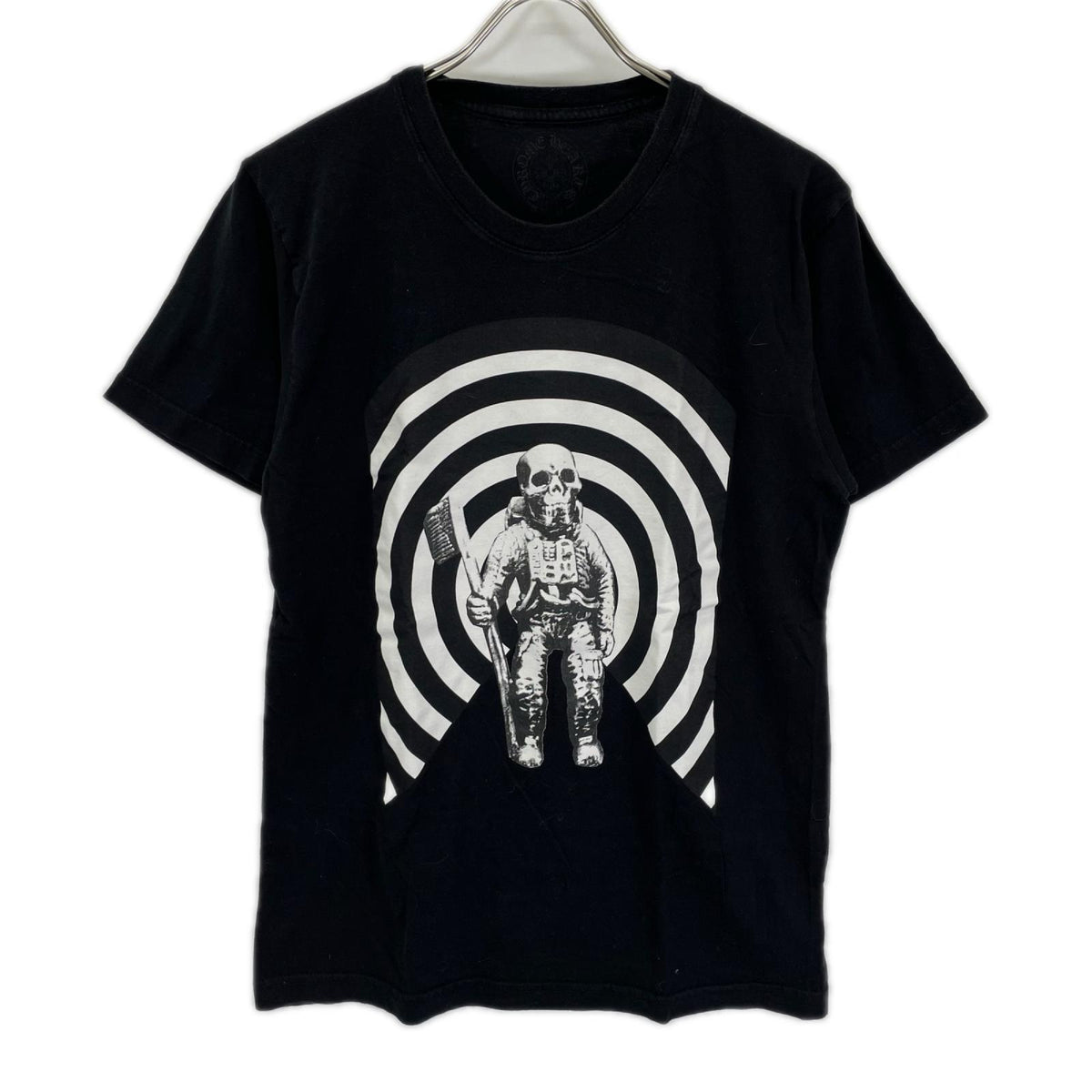 Chrome hearts クロムハーツ ブラック フォティナスカル フォティフロントロゴプリントTシャツ トップス