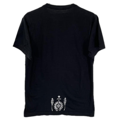 Chrome hearts クロムハーツ ブラック フォティナスカル フォティフロントロゴプリントTシャツ トップス