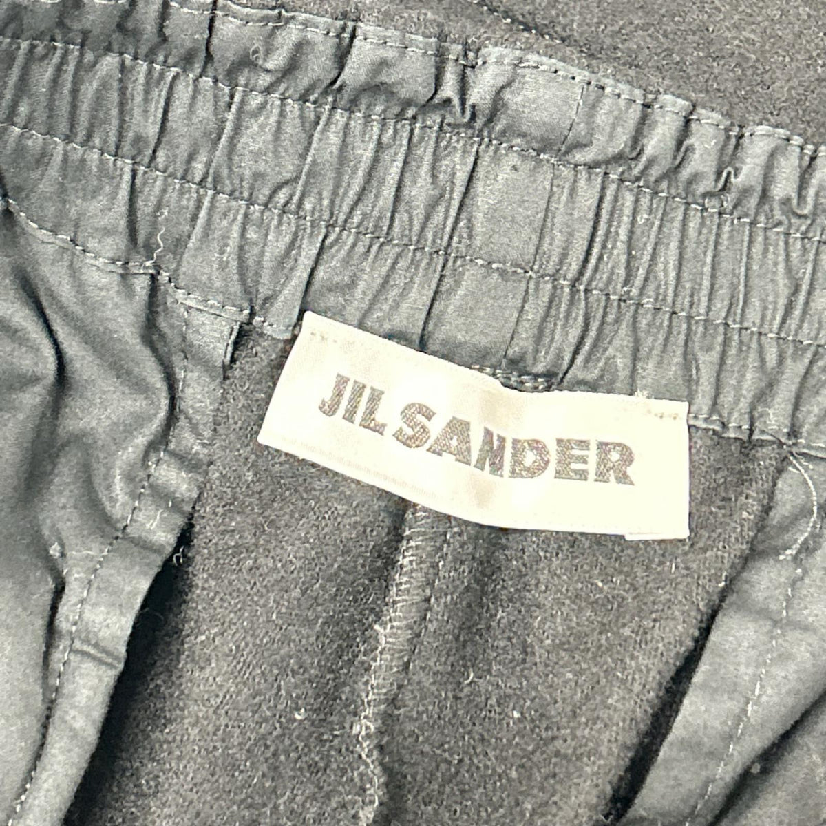 JILSANDER ジルサンダー jspp720058 ブラック ウール ステッチデザイン パンツ ボトムス