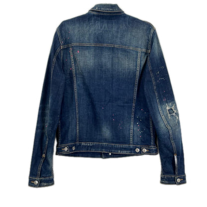 DSQUARED2 ディースクエアード S74AM0914 Classic Jean Jacket ペンキ加工ジャケット ジャケット