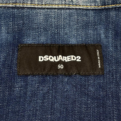 DSQUARED2 ディースクエアード S74AM0914 Classic Jean Jacket ペンキ加工ジャケット ジャケット