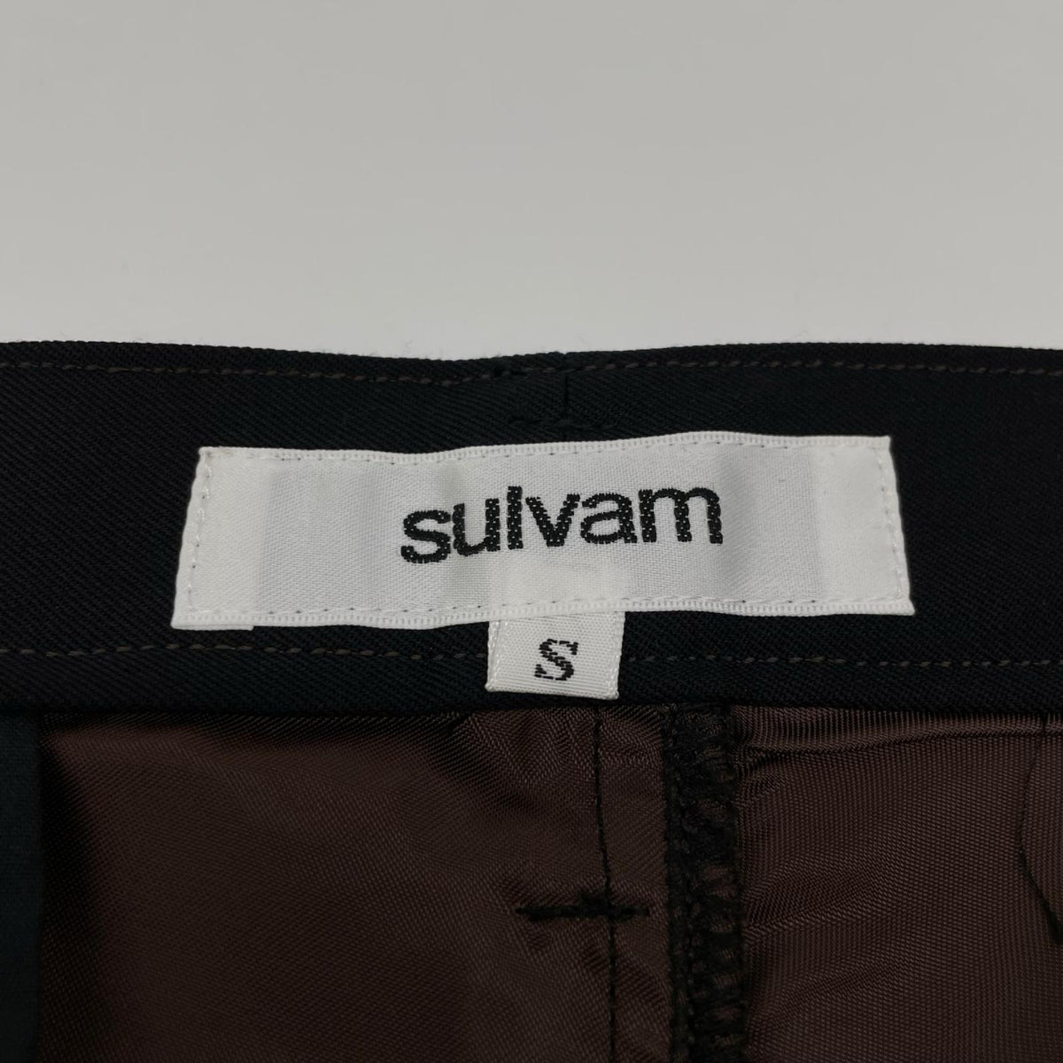 sulvam サルバム SK-P07-100 裾ジップ デザイン ウール スラックス パンツ ボトムス