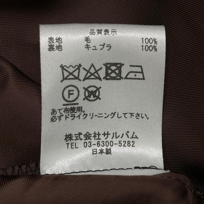 sulvam サルバム SK-P07-100 裾ジップ デザイン ウール スラックス パンツ ボトムス