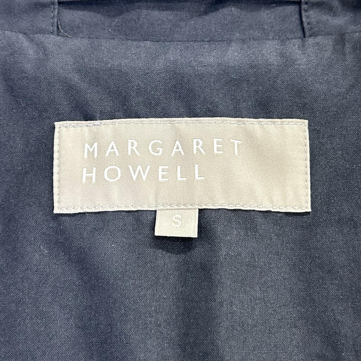 MargaretHowell マーガレットハウエル ダークネイビー ベンタイルコットン ステンカラーコート コート