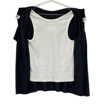 MM6 エムエムシックス 24SS S52GC0302 バックパネル クルーネック Tシャツ トップス