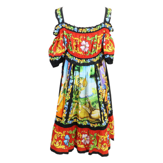 DOLCE&GABBANA ドルチェアンドガッバーナ 【美品/国内正規】F65H9T/GDS11H マヨリカ柄 ワンピース
