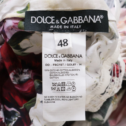 DOLCE&GABBANA 杜嘉班纳 【新品/国内专柜正品】F6C7ST GDL87 花卉印花泡泡袖连衣裙 48 女士