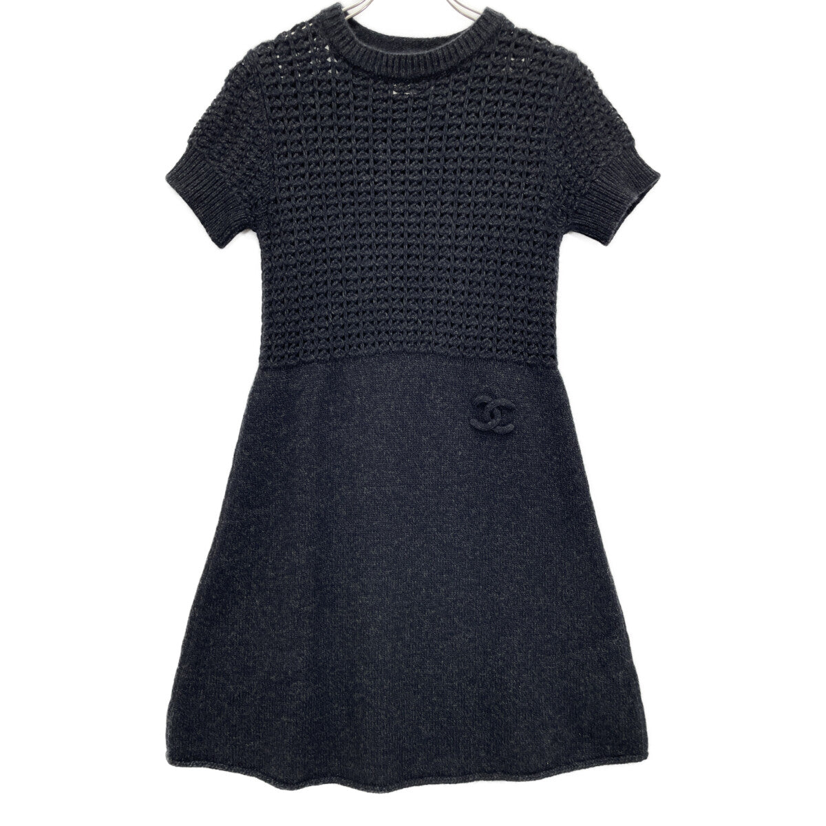 CHANEL Sport Line 09A P36613K02248 Coco Mark S/S Knit Dress