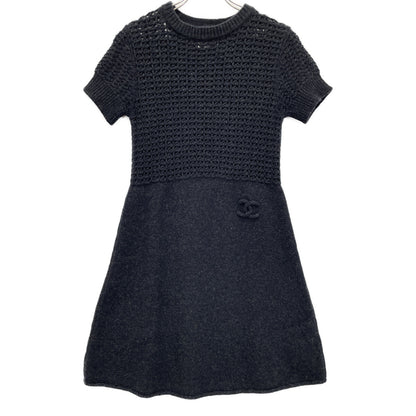 CHANEL Sport Line 09A P36613K02248 Coco Mark S/S Knit Dress