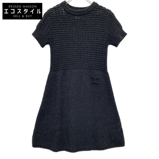 CHANEL シャネル スポーツライン 09A P36613K02248 ココマークS/Sニットワンピース ワンピース