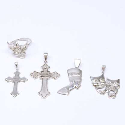 AVALANCHE 925 2PAC Tattoo Series Pendant Top/Ring Total 5 pieces Pendant Top