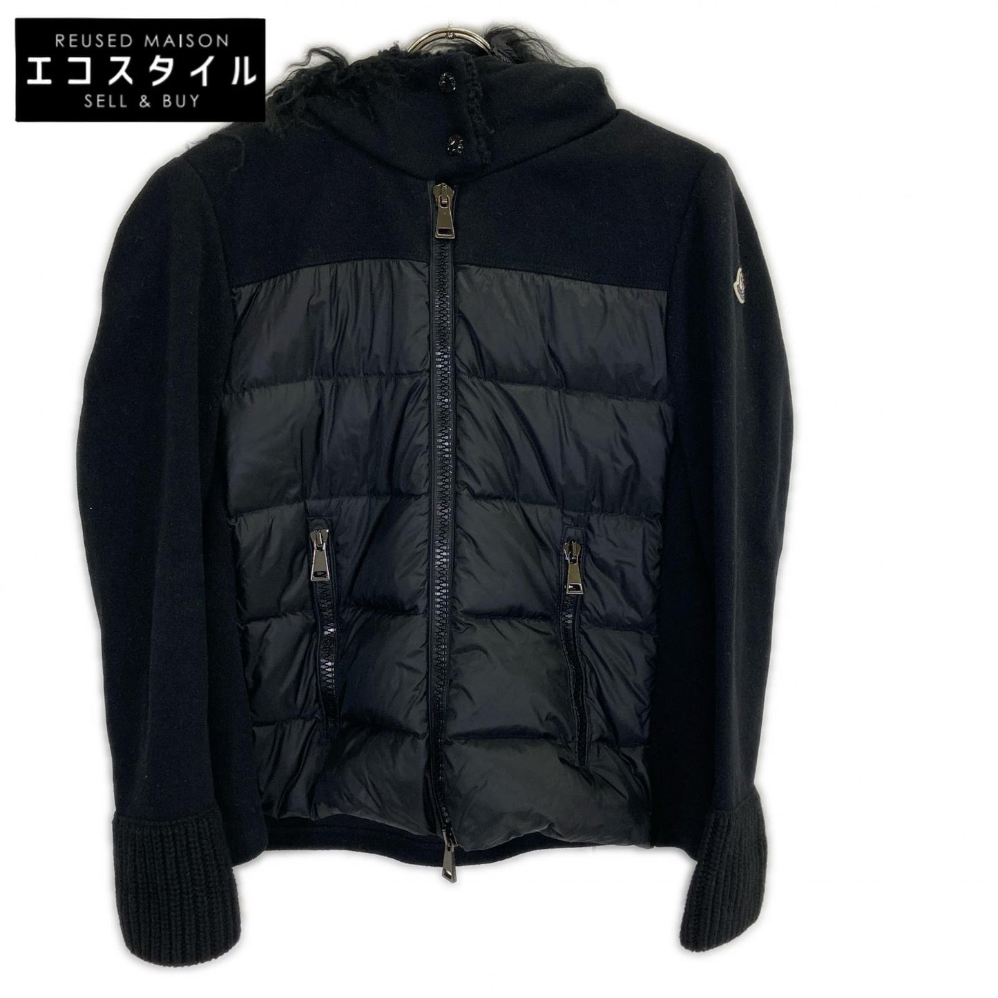 MAGLIA CARDIGAN Fur Trim Wool Panel Down Jacket Jacket L Ladies