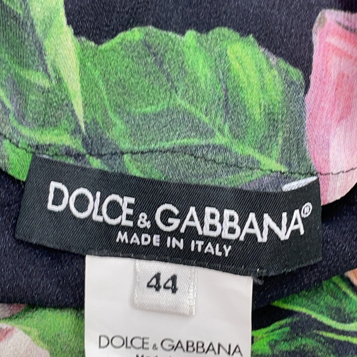 DOLCE&GABBANA Dolce & Gabbana F73G6T HS103 Rose Print Off-Shoulder Silk Blouse Tops