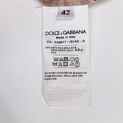 DOLCE&GABBANA ドルチェアンドガッバーナ F5M01T IS1AD フローラルプリントシルクオーバーサイズシャツ トップス