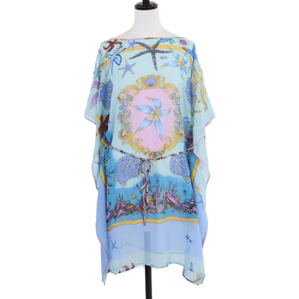 Versace 范思哲 【美品】Underwater Barocco 100%真丝雪纺连衣裙