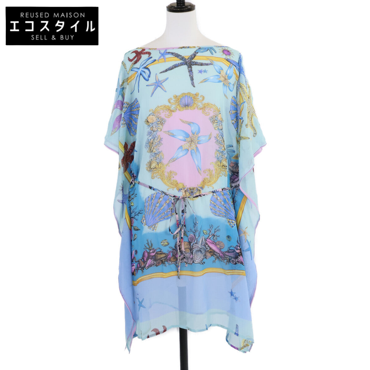 Versace 范思哲 【美品】Underwater Barocco 100%真丝雪纺连衣裙