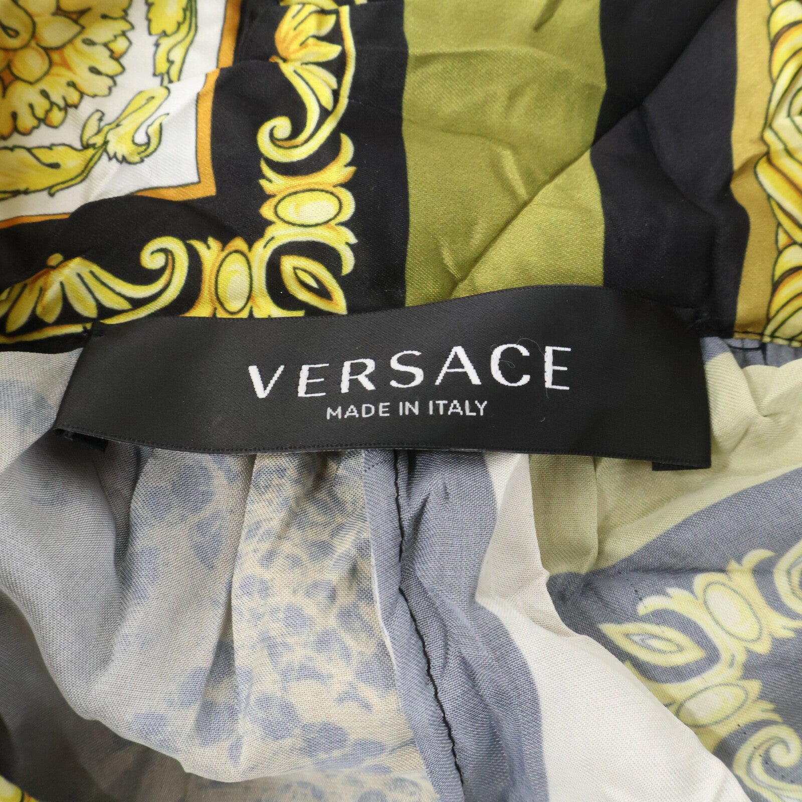GIANNI VERSACE Gianni Versace Excellent Condition A88498 Medusa Button Medusa Animal Baroque Print Bow Tie Belted Flare Dress