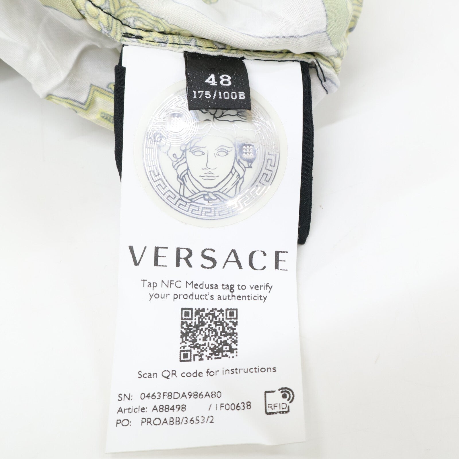 GIANNI VERSACE Gianni Versace Excellent Condition A88498 Medusa Button Medusa Animal Baroque Print Bow Tie Belted Flare Dress