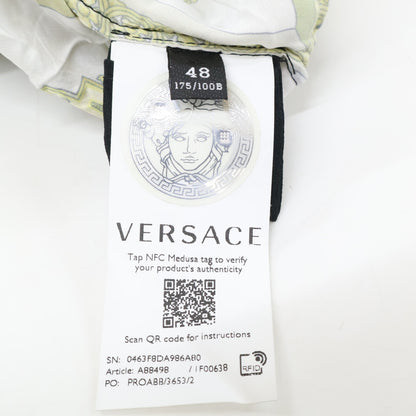 GIANNI VERSACE Gianni Versace Excellent Condition A88498 Medusa Button Medusa Animal Baroque Print Bow Tie Belted Flare Dress