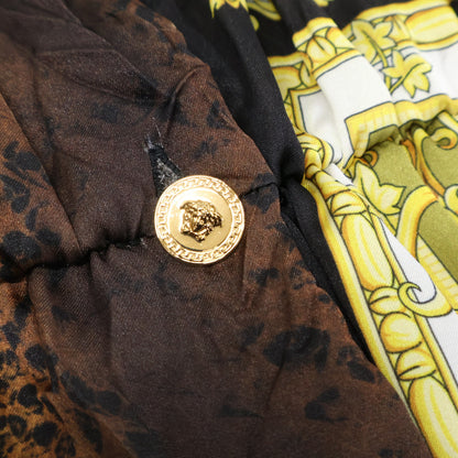 GIANNI VERSACE Gianni Versace Excellent Condition A88498 Medusa Button Medusa Animal Baroque Print Bow Tie Belted Flare Dress