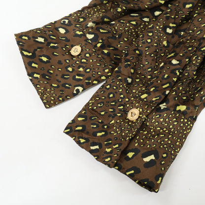 GIANNI VERSACE Gianni Versace Excellent Condition A88498 Medusa Button Medusa Animal Baroque Print Bow Tie Belted Flare Dress