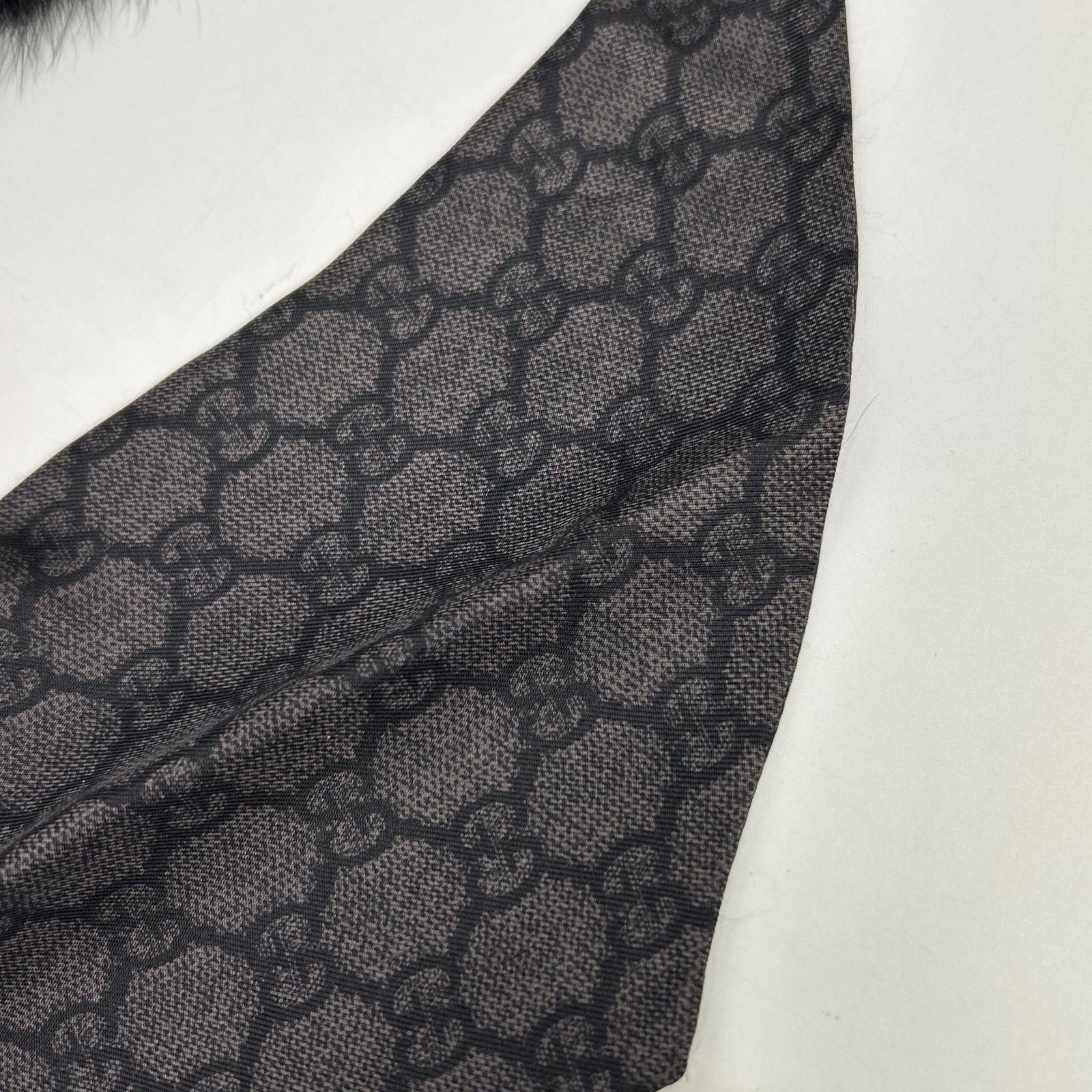 GUCCI 古驰 狐狸毛GG图案围巾 围脖