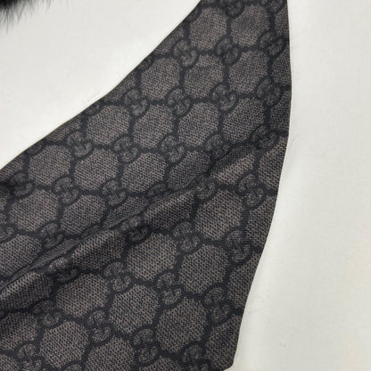 GUCCI 古驰 狐狸毛GG图案围巾 围脖
