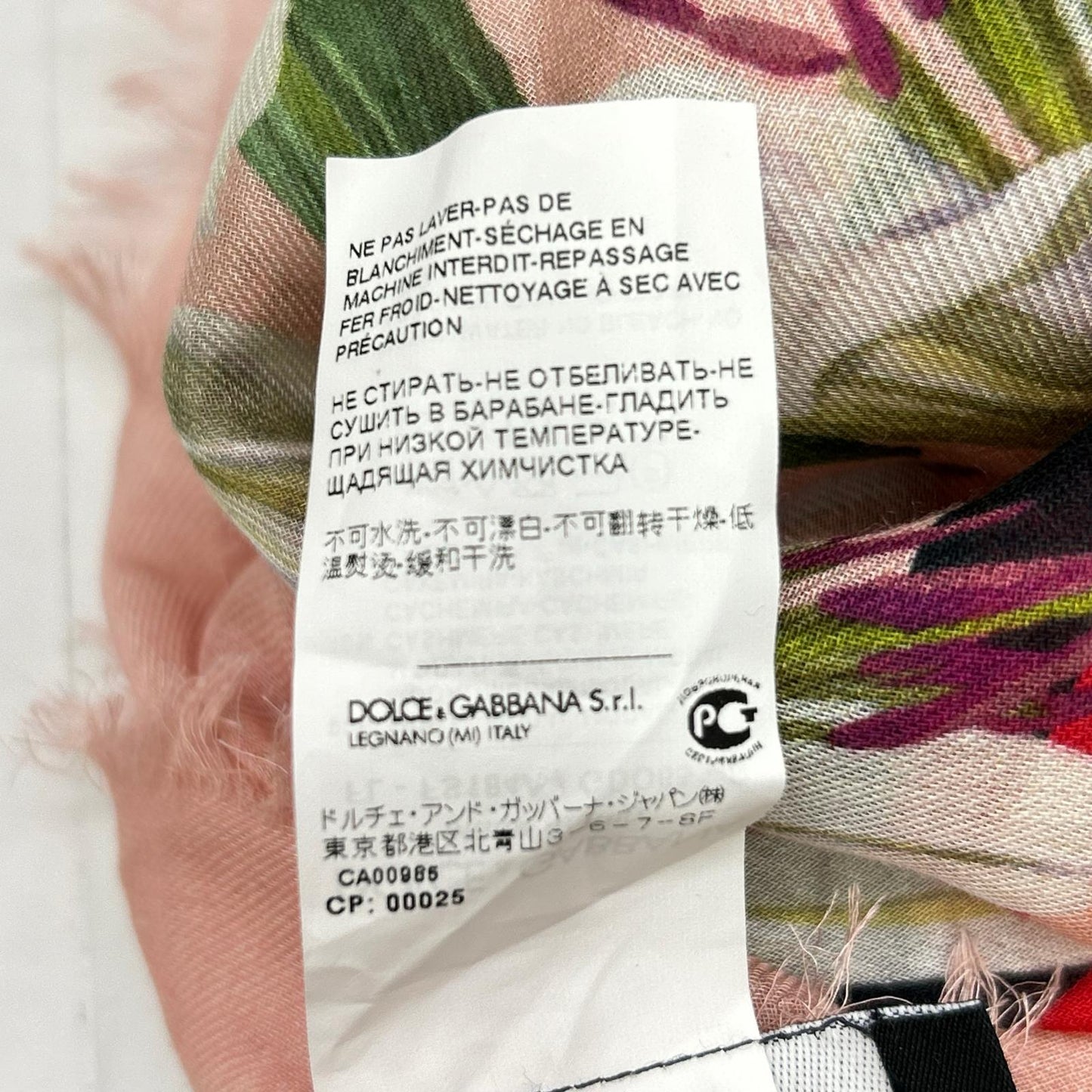 DOLCE&GABBANA 杜嘉班纳 FS184A/GD065 莫代尔羊绒花卉印花大方巾 披肩