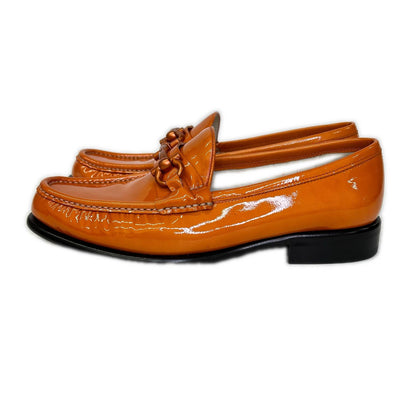 Salvatore Ferragamo [Excellent Condition] Patent Leather Gancini Bit Loafer Shoes