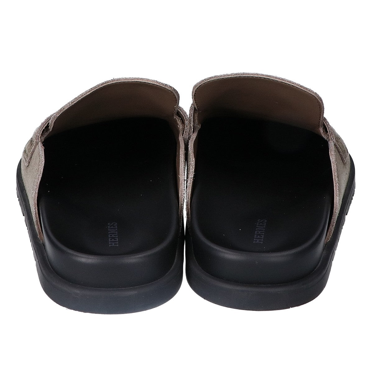 HERMES 231745 Go Mule Suede Sandals Shoes