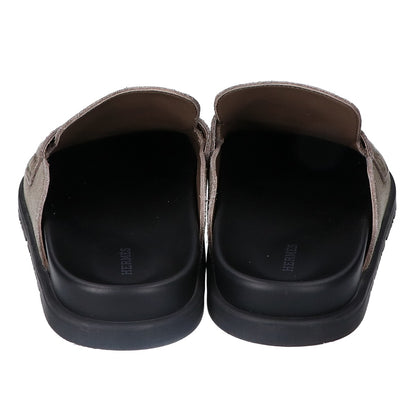 HERMES 231745 Go Mule Suede Sandals Shoes