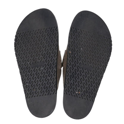 HERMES 231745 Go Mule Suede Sandals Shoes