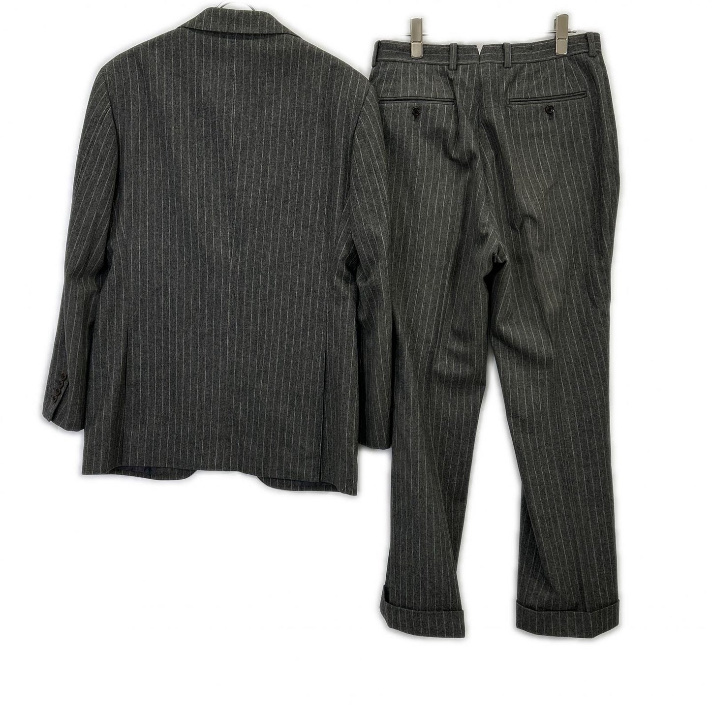BEAMS F BF028F06C Gray Stripe 3B Single Suit Suit Set-up