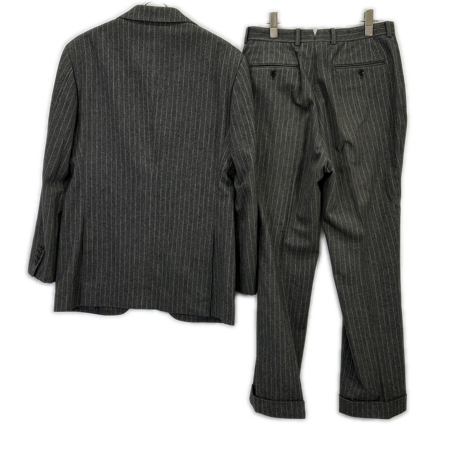 BEAMS F BF028F06C Gray Stripe 3B Single Suit Suit Set-up